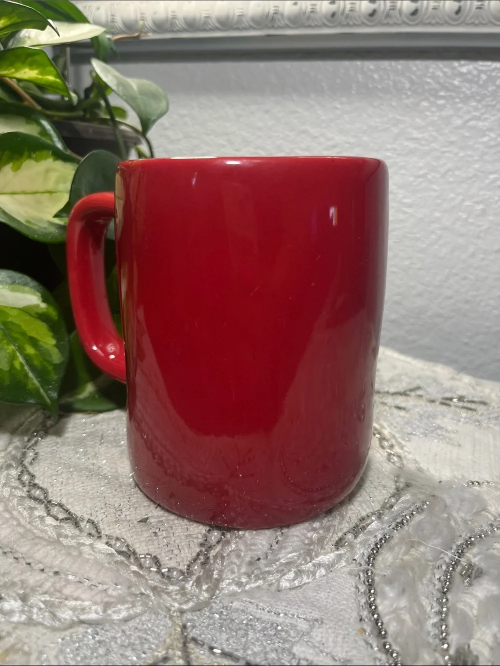 Rae Dunn GIRL MOM Red Ceramic Coffee Mug Artisan Collection by Magenta